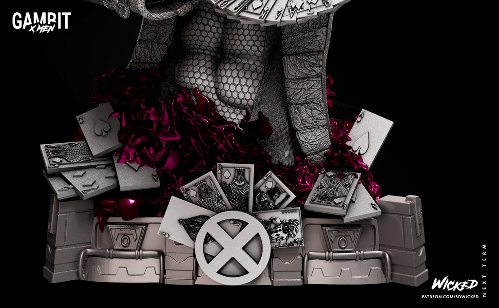 Gambit 3D Printed Resin Bust – Wicked X-Men Collector Display UK