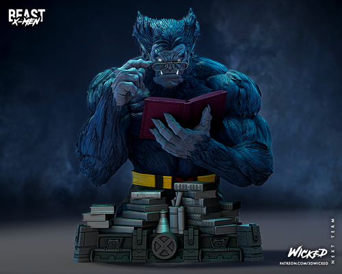 Beast 3D Printed Resin Bust – Wicked X-Men Collector Display UK