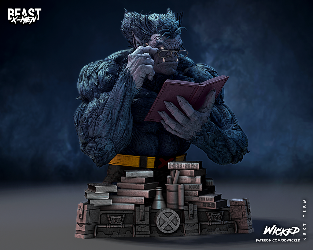 Beast 3D Printed Resin Bust – Wicked X-Men Collector Display UK