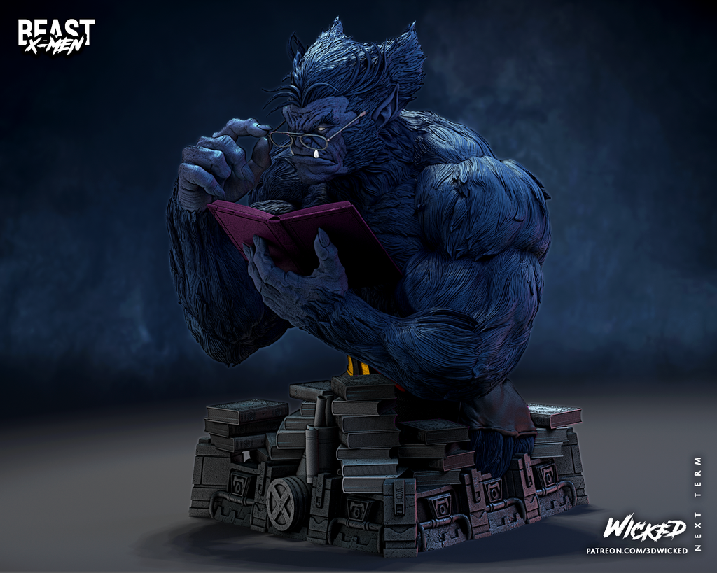 Beast 3D Printed Resin Bust – Wicked X-Men Collector Display UK