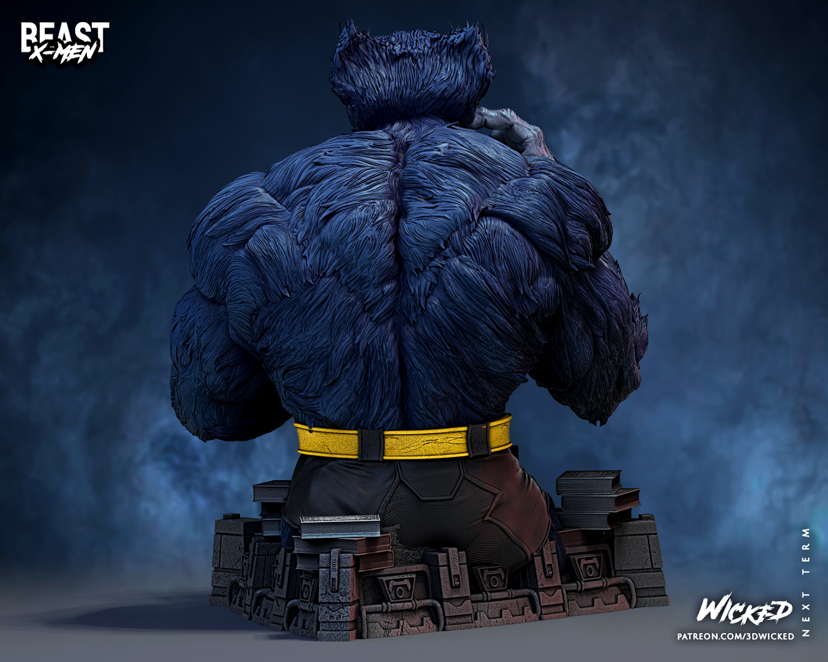Beast 3D Printed Resin Bust – Wicked X-Men Collector Display UK
