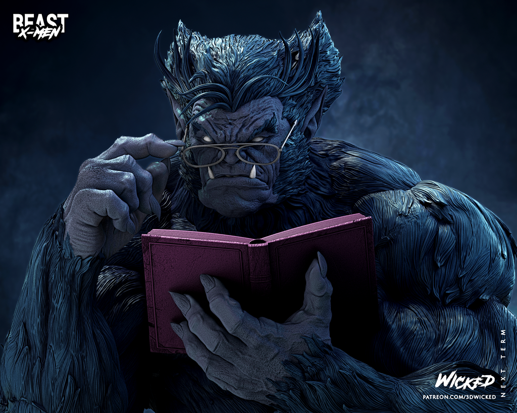 Beast 3D Printed Resin Bust – Wicked X-Men Collector Display UK