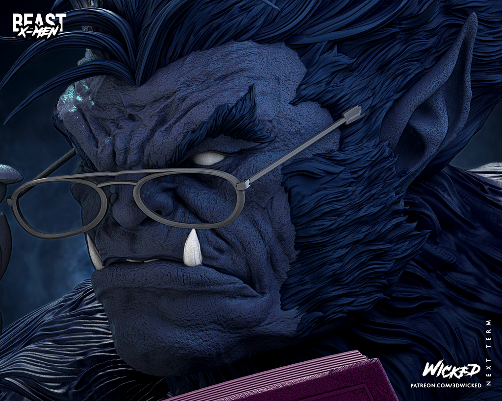 Beast 3D Printed Resin Bust – Wicked X-Men Collector Display UK