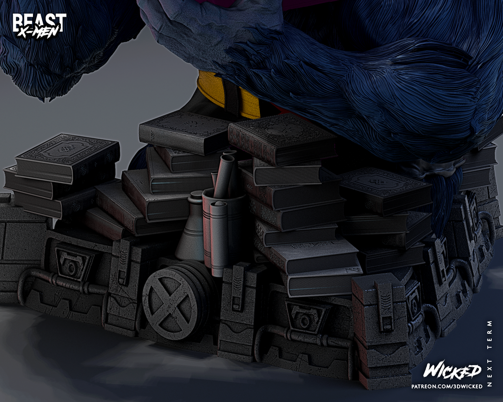 Beast 3D Printed Resin Bust – Wicked X-Men Collector Display UK