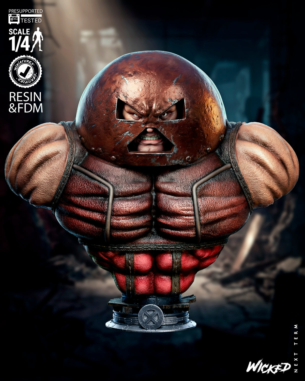 Juggernaut 3D Printed Resin Bust – Wicked X-Men Collector Display UK