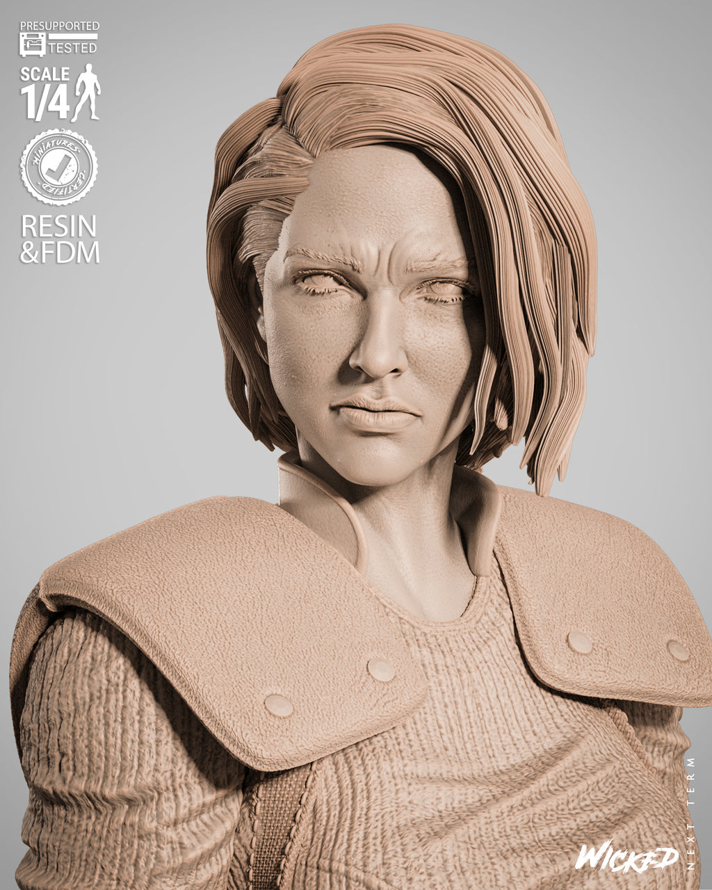 Jill Valentine 3D Printed Resin Bust – Wicked Survival Horror Collector Display UK