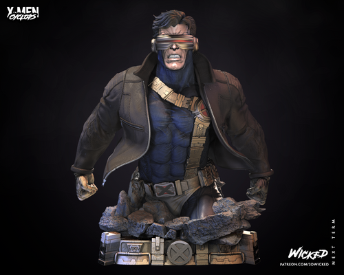 Cyclops 3D Printed Resin Bust – Wicked X-Men Collector Display UK
