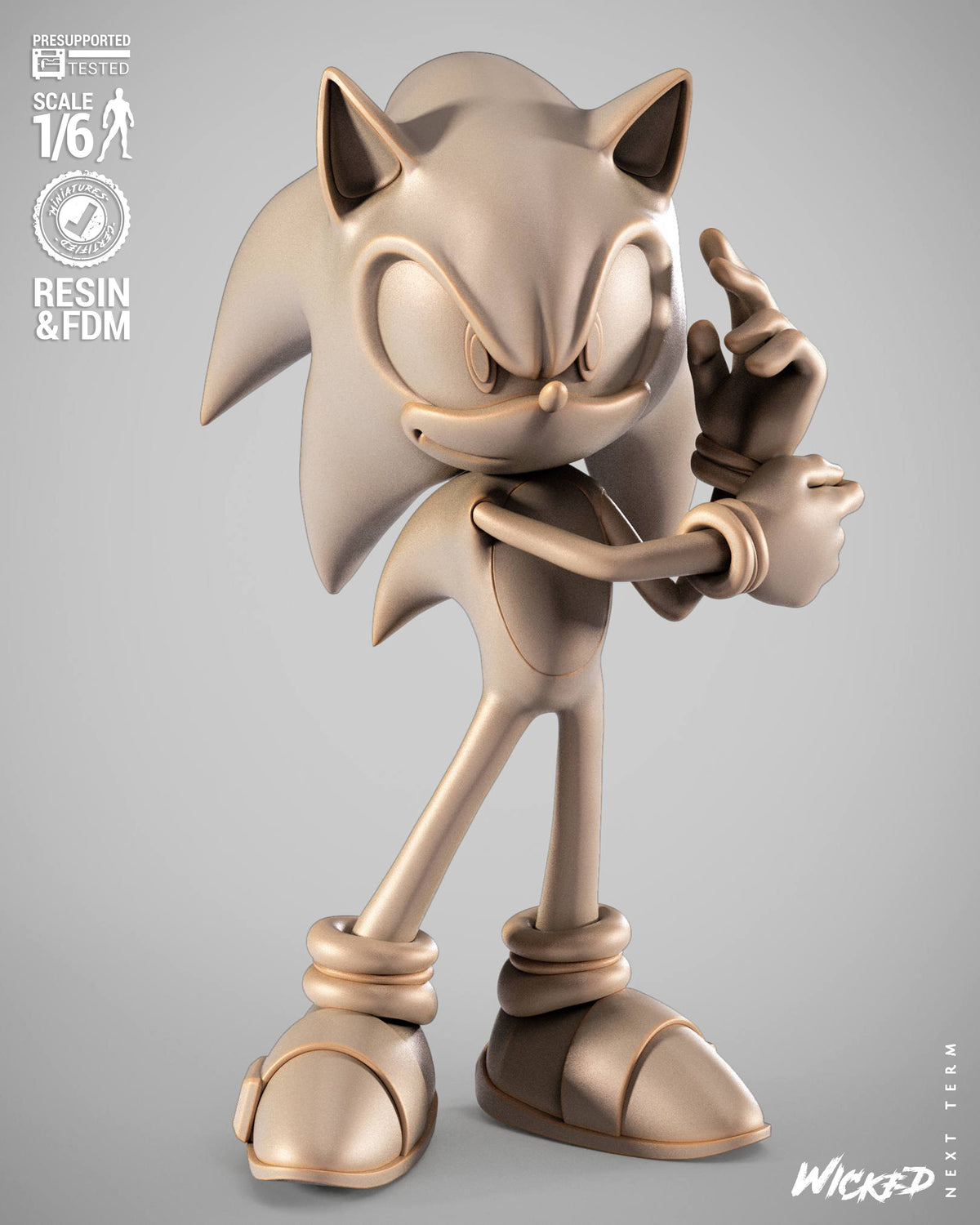 Sonic 3D Printed Resin Figure – Wicked Collector Statue UK