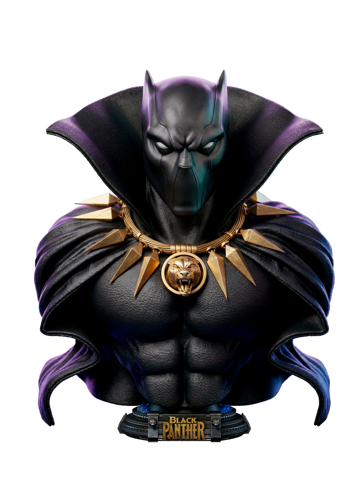 Black Panther 3D Printed Resin Bust – Wicked Marvel Collector Display UK
