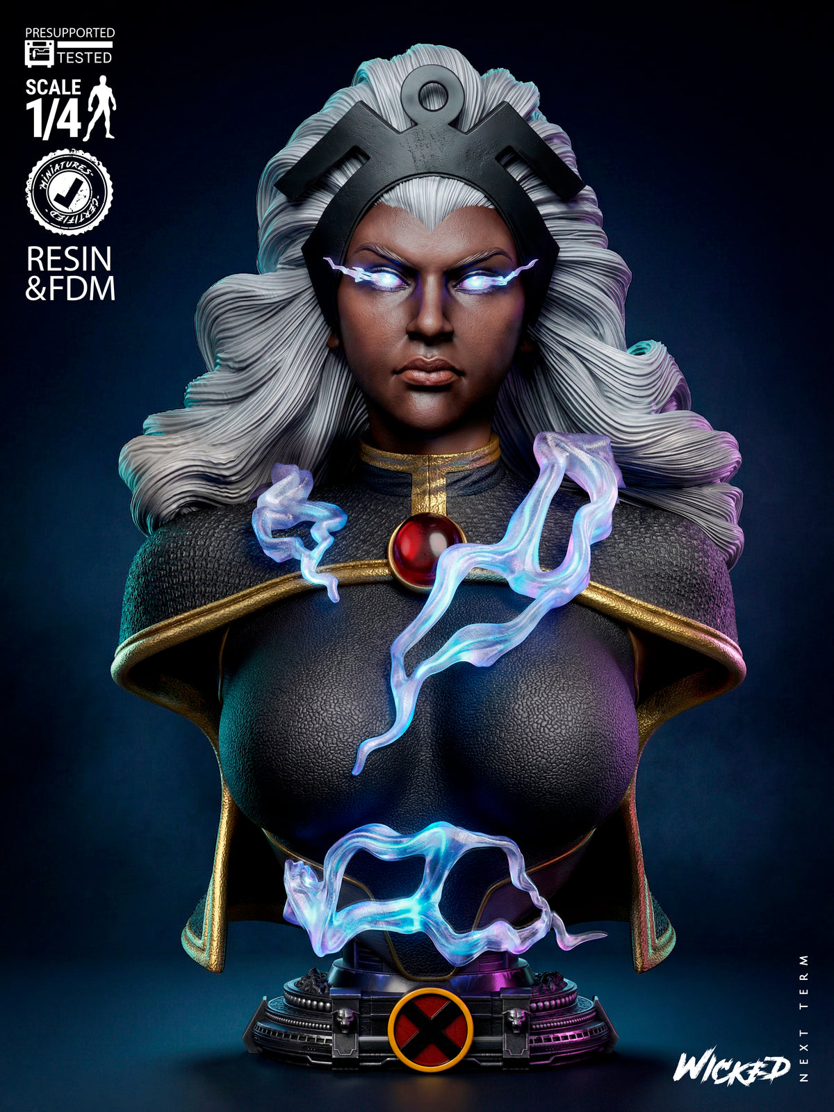 Storm 3D Printed Resin Bust – Wicked X-Men Collector Display UK