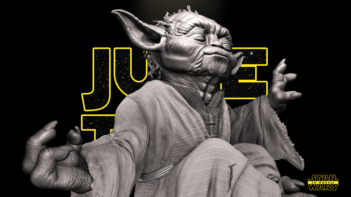 Yoda 3D Printed Resin Bust – Star Wars Collector Display UK